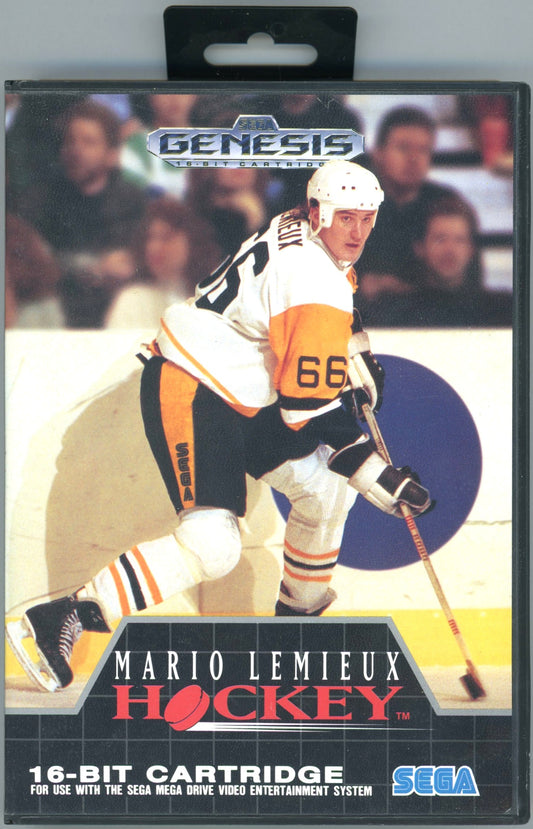 1991 Mario Lemieux Hockey Sega Genesis Video Game Cartridge Complete in Box