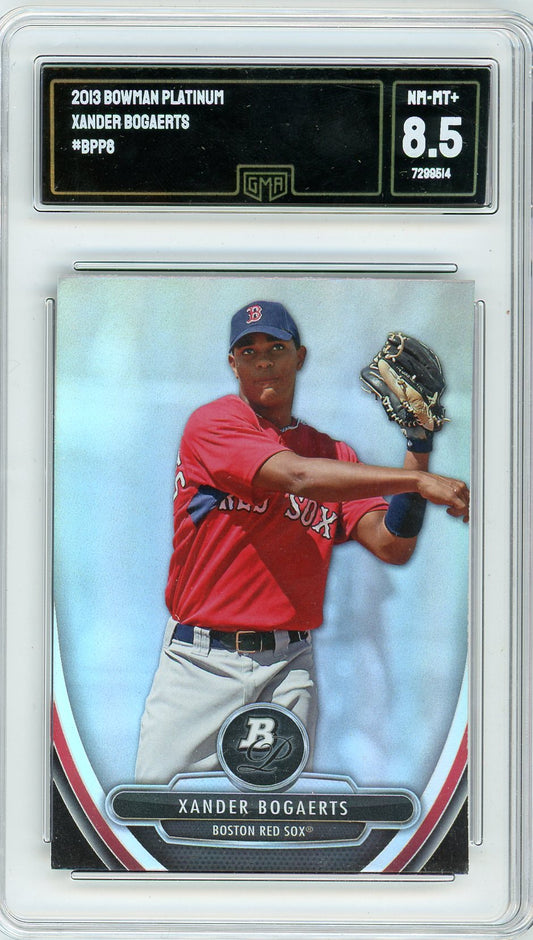 2013 Bowman Platinum Xander Bogaerts Graded Card #BPP8 GMA 8.5