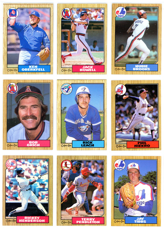1987 OPC O-Pee-Chee MLB Baseball Complete Set (396 Cards) High Grade! Barry Bonds Rookie