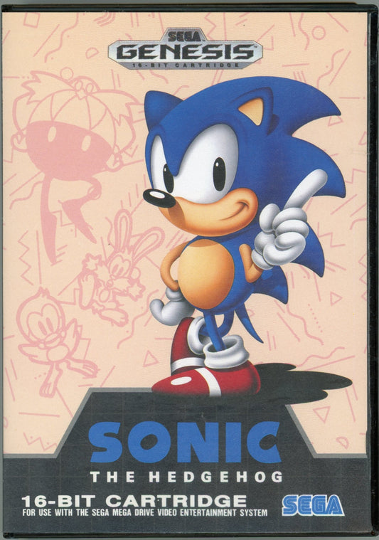 1991 Sonic the Hedgehog Sega Genesis Video Game Cartridge Complete in Box