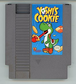 1992 Nintendo Yoshi's Cookie NES Video Game Cartridge