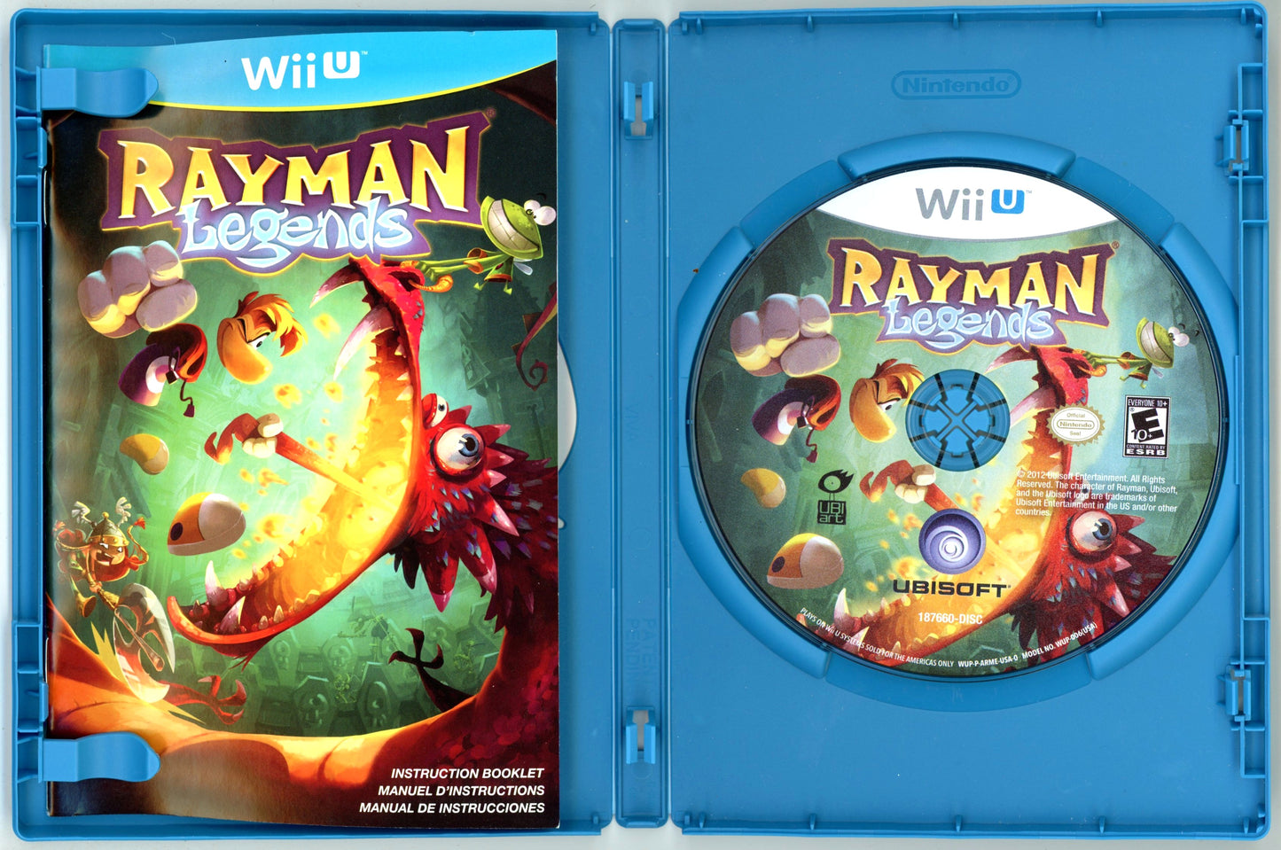 2013 Ubisoft Rayman Legends Wii U Video Game Disc In Box