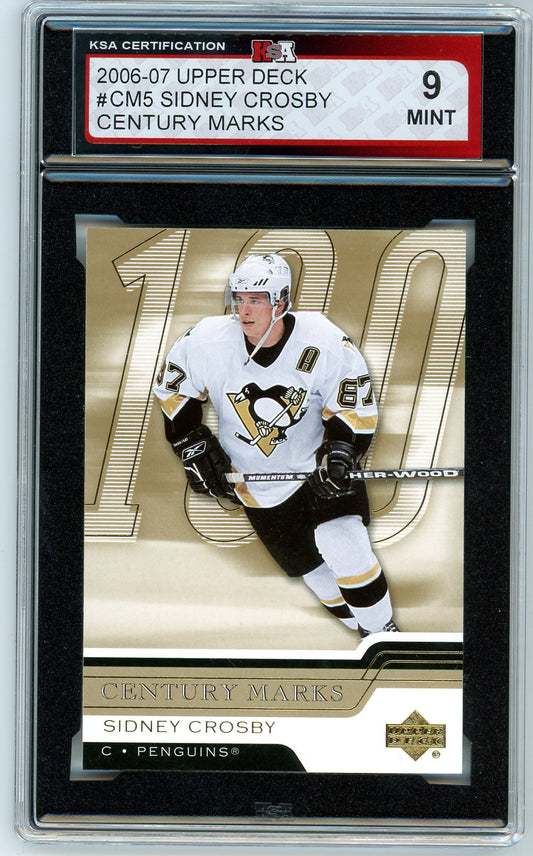 2006/07 Upper Deck Sidney Crosby Century Marks Graded Card #CM5 KSA 9