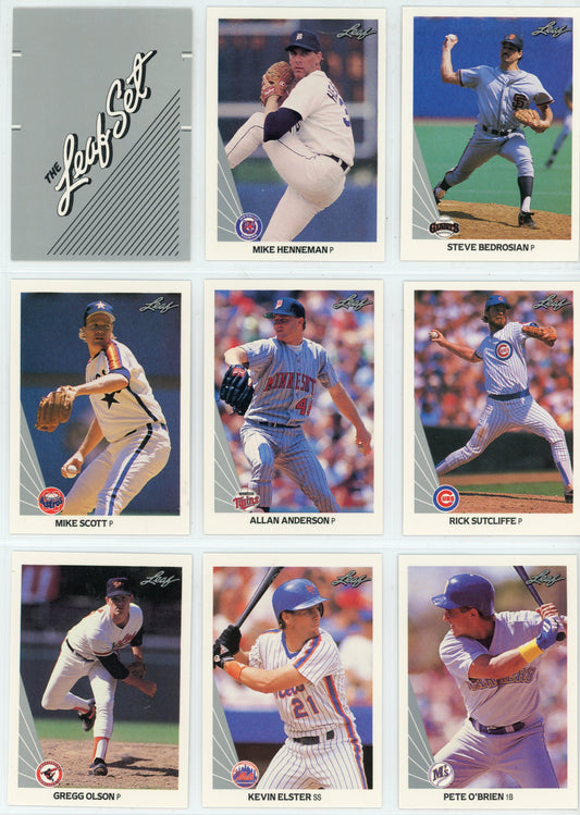 1990 Leaf MLB Baseball Series One Set (264 Cards)