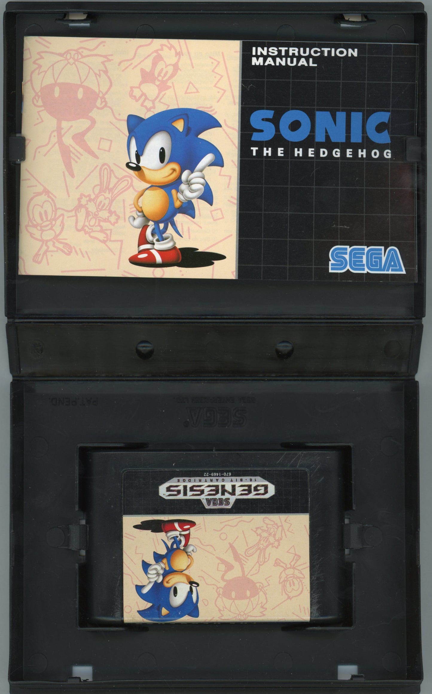 1991 Sonic the Hedgehog Sega Genesis Video Game Cartridge Complete in Box