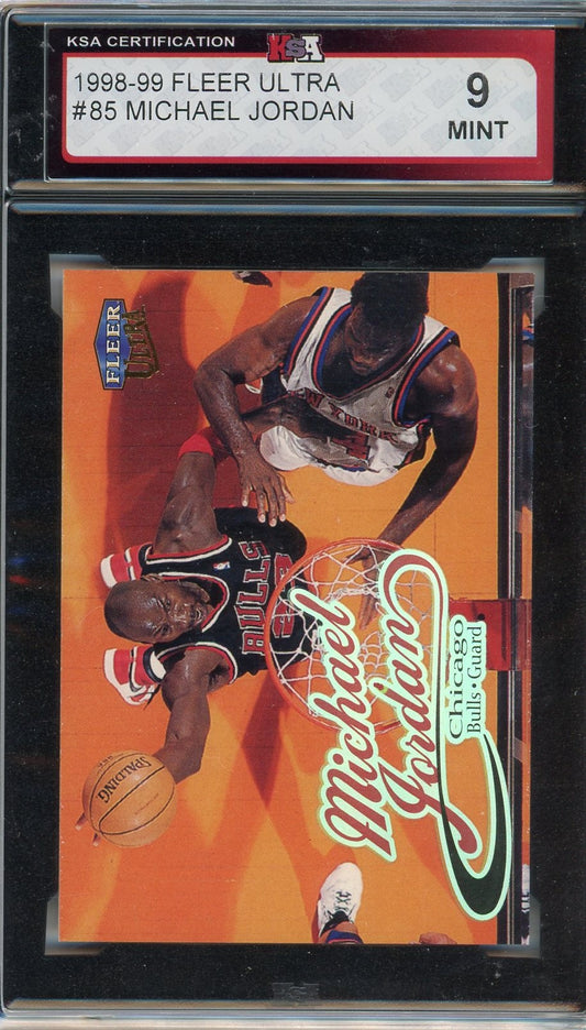 1998/99 Fleer Ultra Michael Jordan #85 Graded Card KSA 9