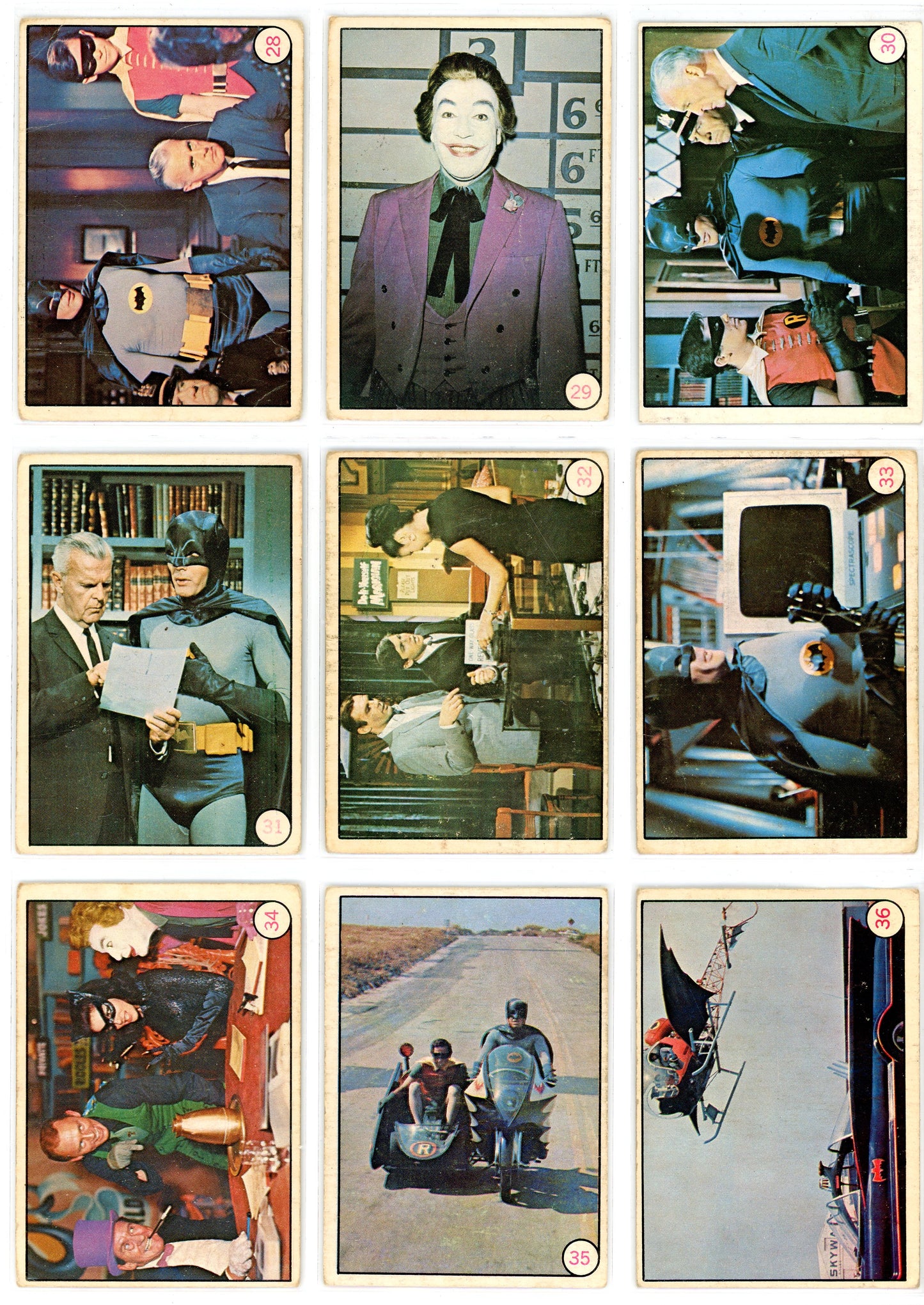 1966 O-Pee-Chee Batman Bat Laffs Complete Set (55 Cards) VG Condition