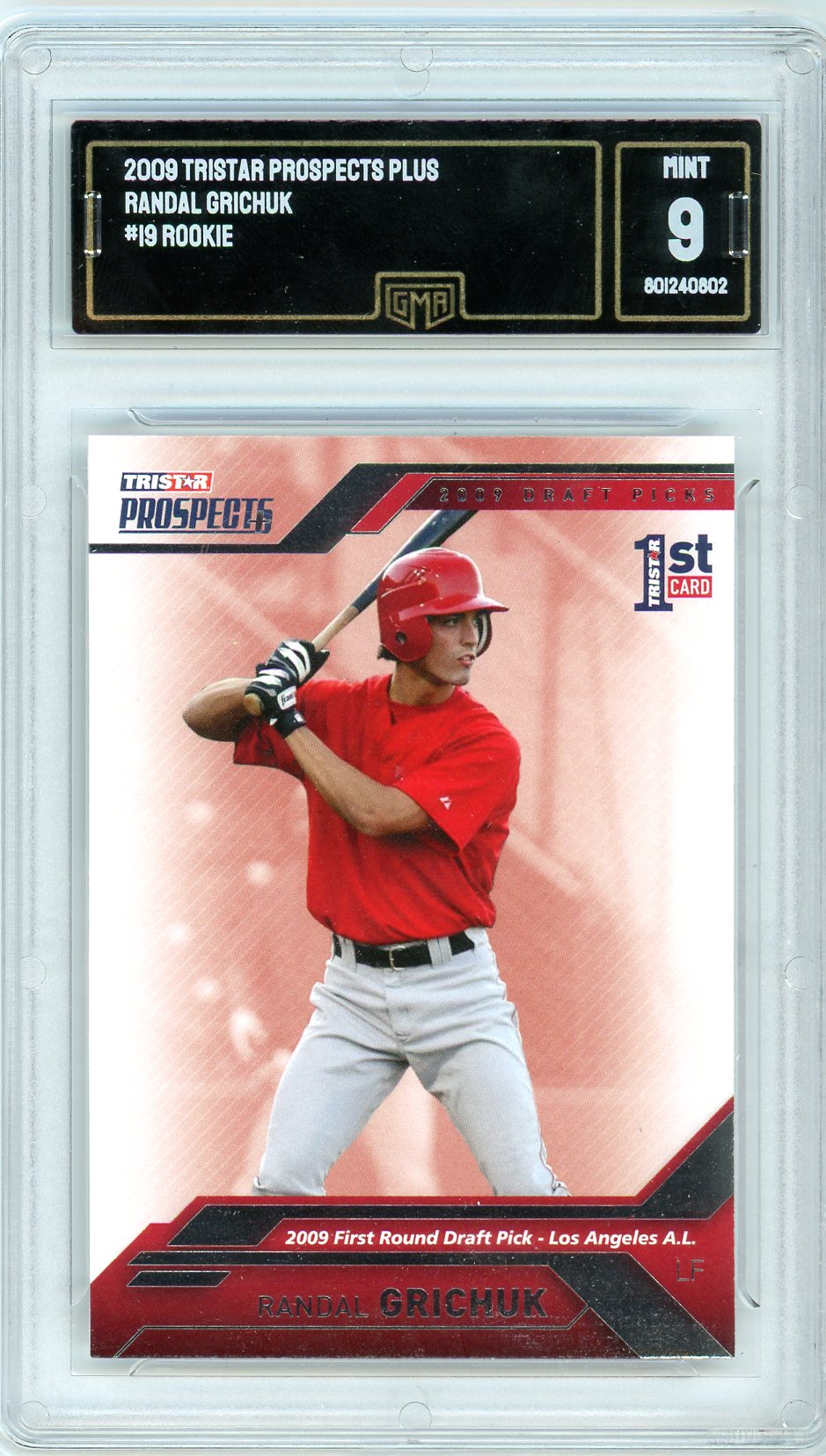 2009 Tristar Prospects Plus Randal Grichuk Graded Rookie Card #19 GMA 9