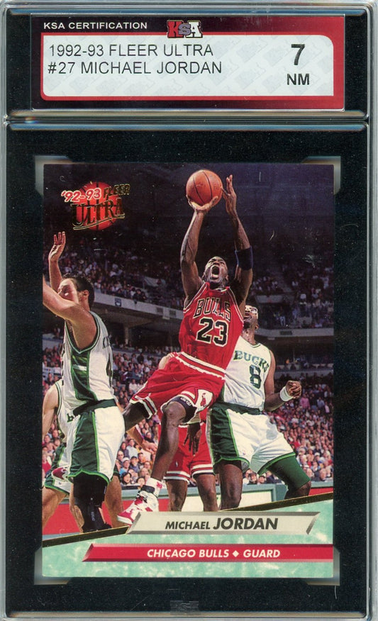 1992/93 Fleer Ultra Michael Jordan #27 Graded Card KSA 7