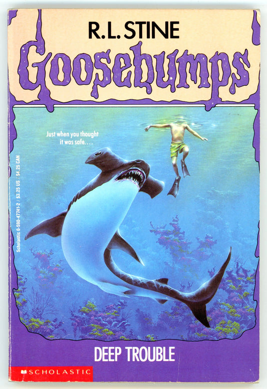 1994 Scholastic Goosebumps "Deep Trouble" Vintage Paperback Book