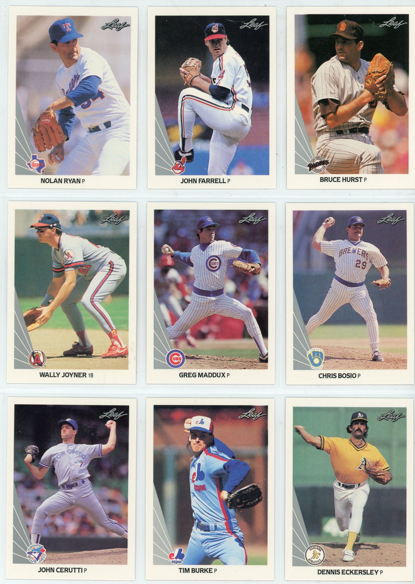 1990 Leaf MLB Baseball Series One Set (264 Cards)