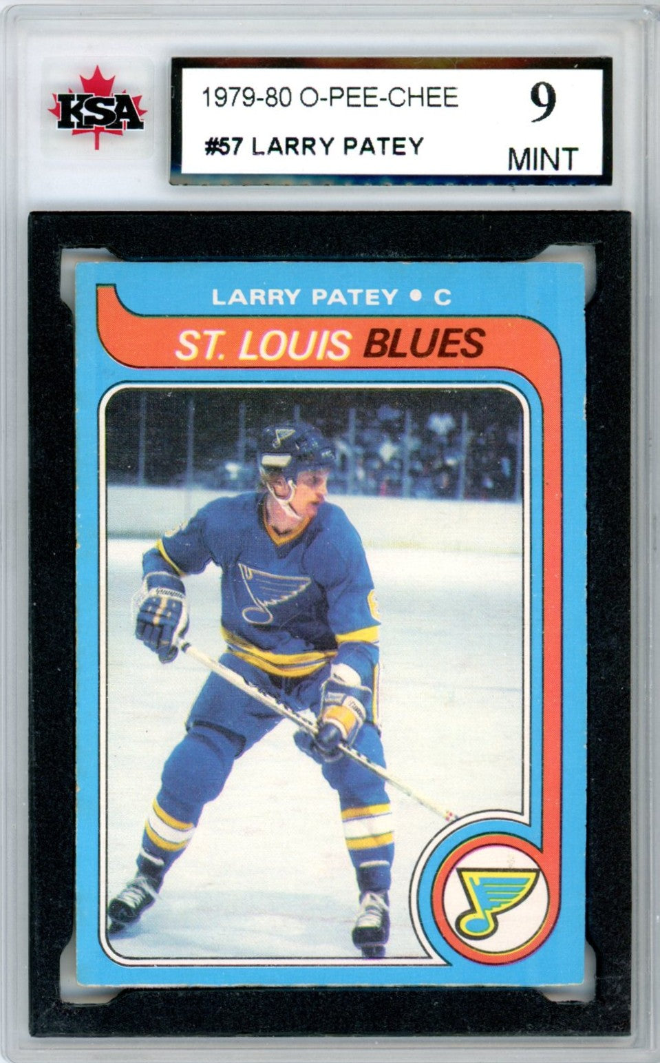 1979/80 OPC O-Pee-Chee Larry Patey #57 Graded Hockey Card KSA 9