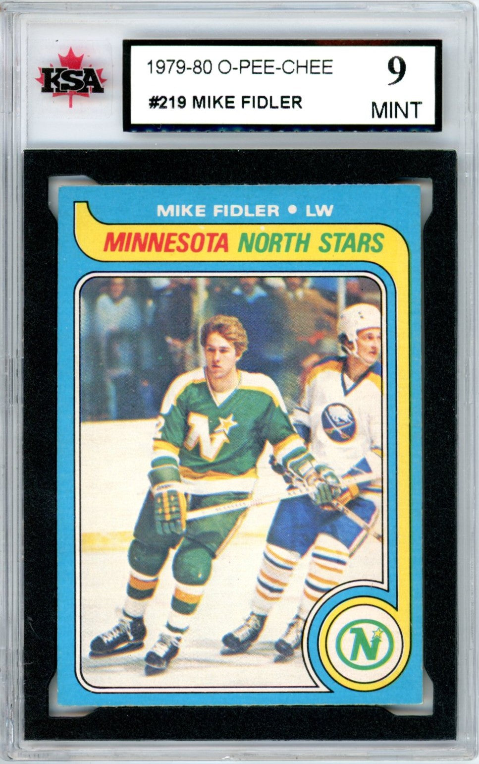 1979/80 OPC O-Pee-Chee Mike Fidler #219 Graded Hockey Card KSA 9