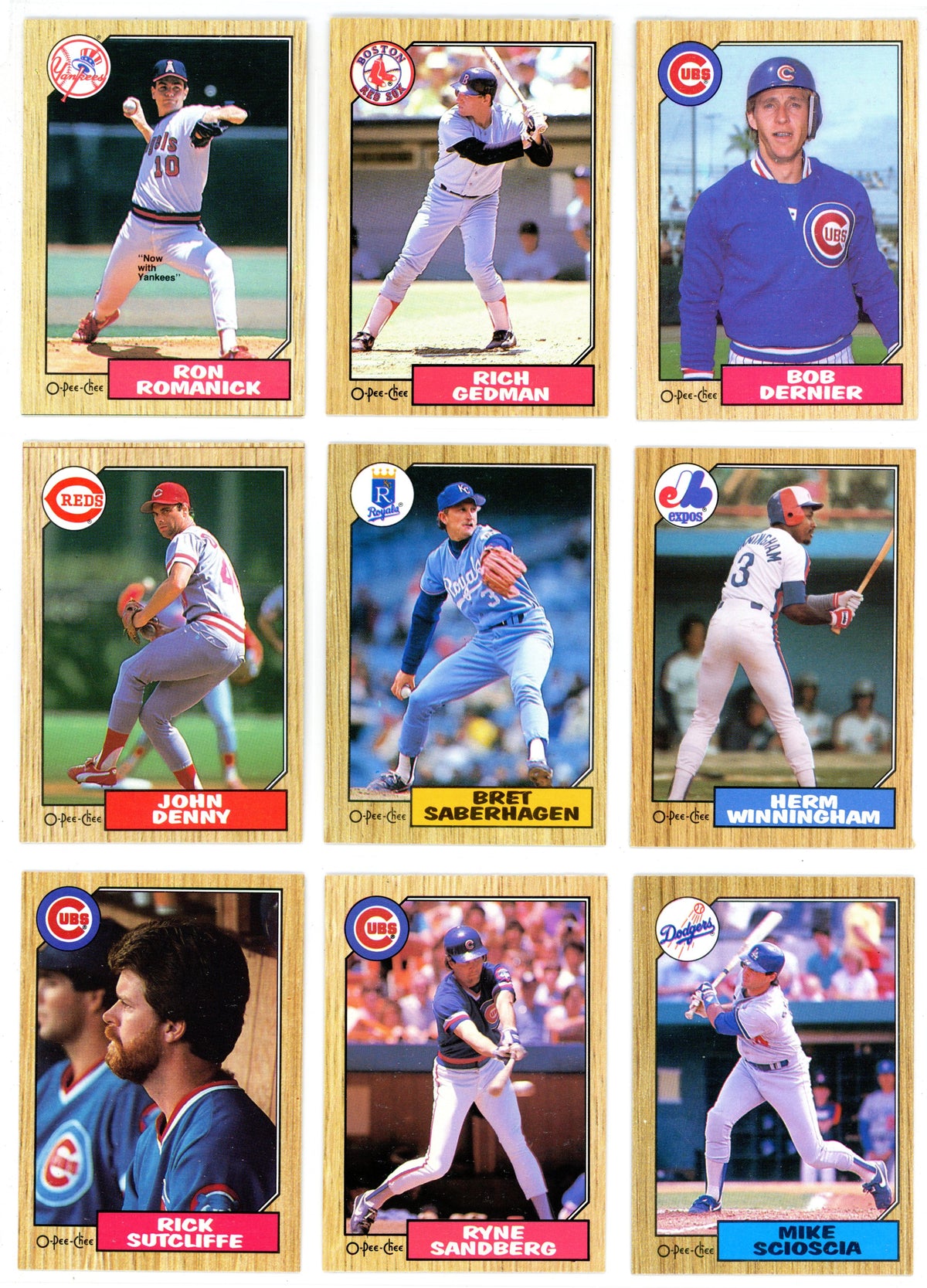 1987 OPC O-Pee-Chee MLB Baseball Complete Set (396 Cards) High Grade! Barry Bonds Rookie