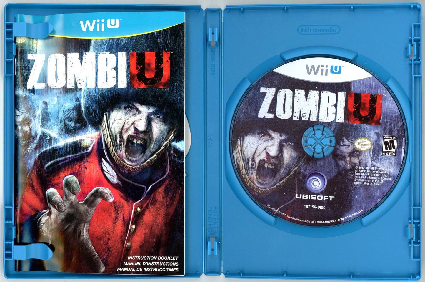 2012 Ubisoft Zombie U Nintendo Wii U Video Game Disc In Box