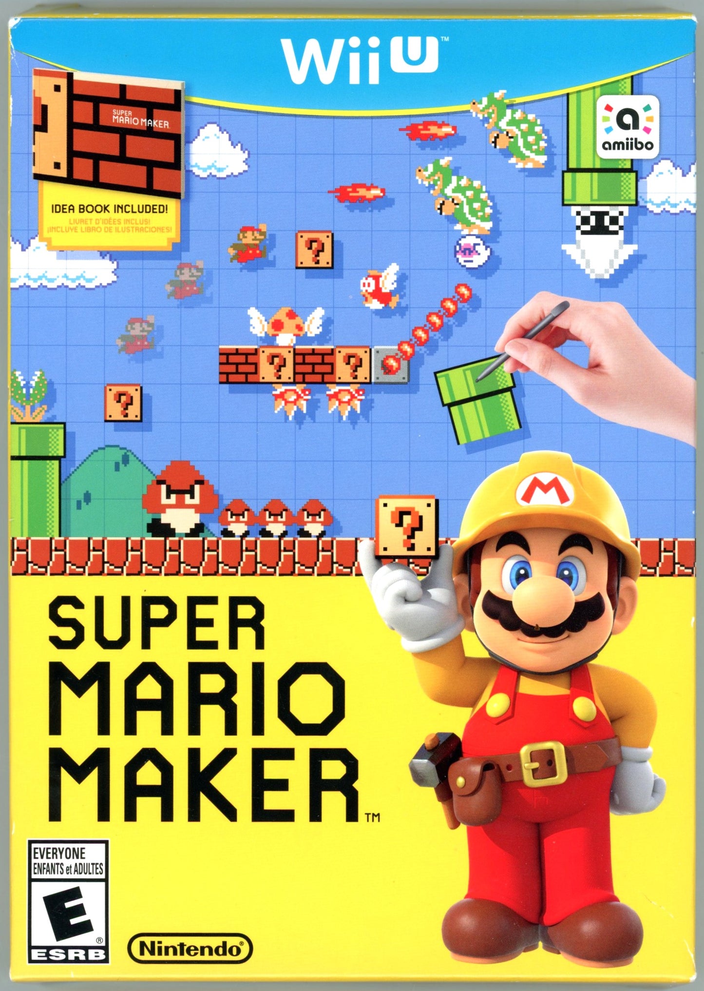 2015 Nintendo Super Mario Maker Wii U Video Game Disc Complete In Box