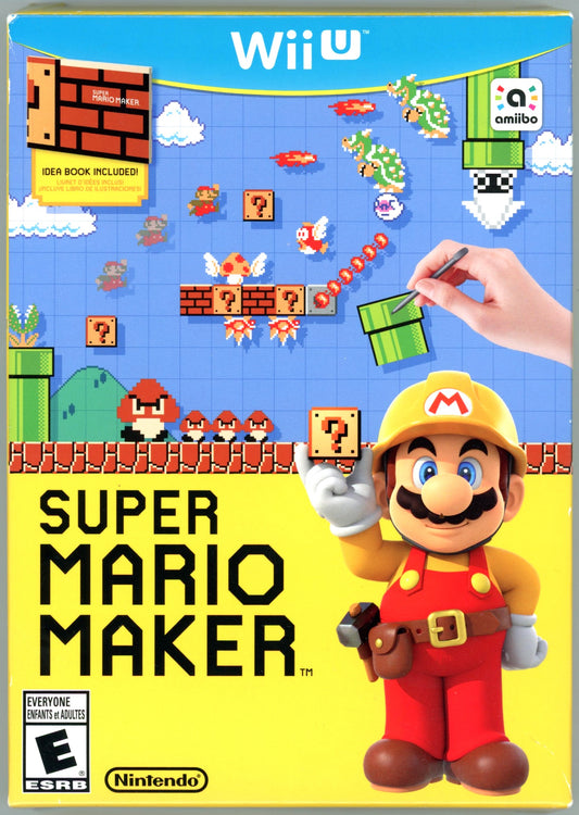 2015 Nintendo Super Mario Maker Wii U Video Game Disc Complete In Box