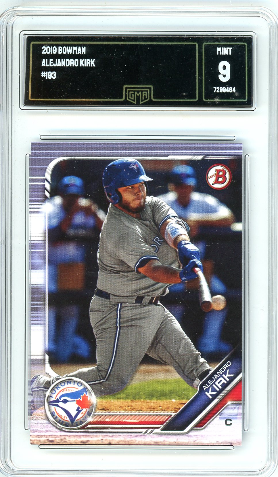 2019 Bowman Alejandro Kirk Graded Card #193 GMA 9