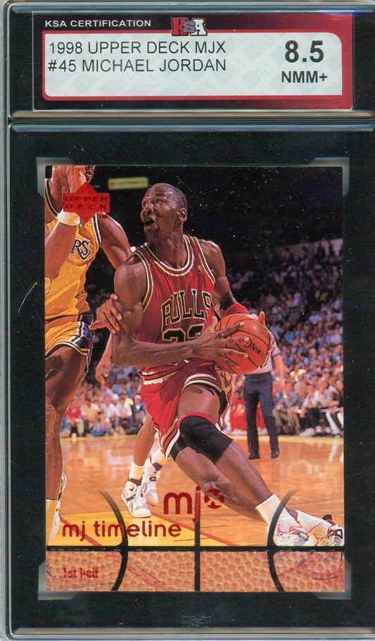 1998 Upper Deck MJX Michael Jordan #45 Graded Card KSA 8.5