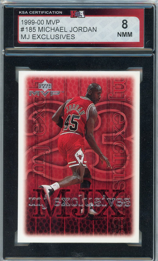 1999/00 Upper Deck MVP MJX Michael Jordan #185 Graded Card KSA 8