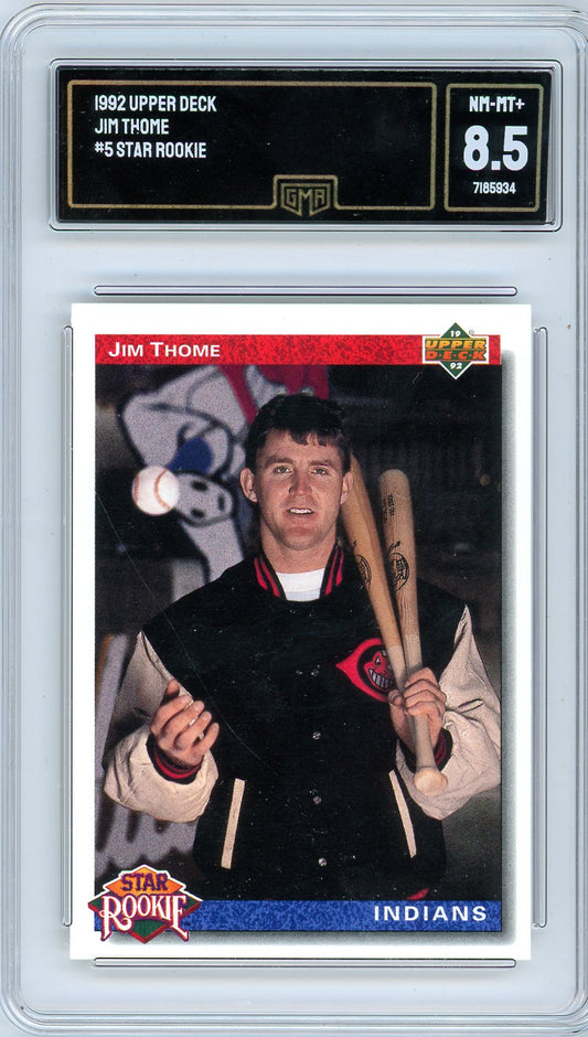 1982 Upper Deck Jim Thome Graded Rookie Card #5 GMA 8.5