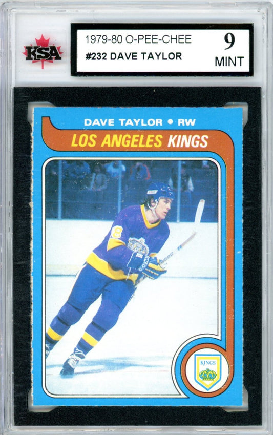 1979/80 OPC O-Pee-Chee Dave Taylor #232 Graded Hockey Card KSA 9