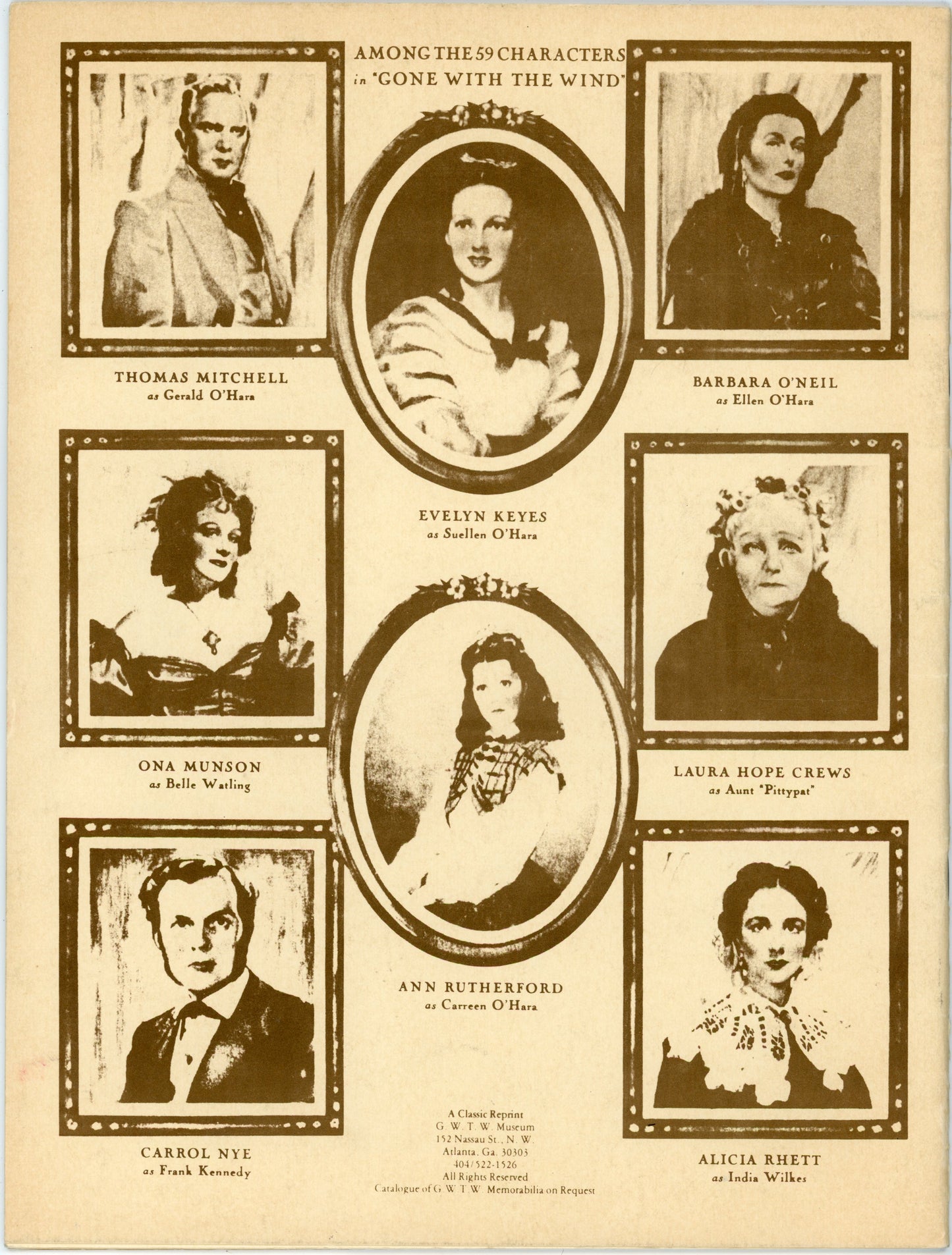 Gone with the Wind 1939 World Premiere Program Reprint