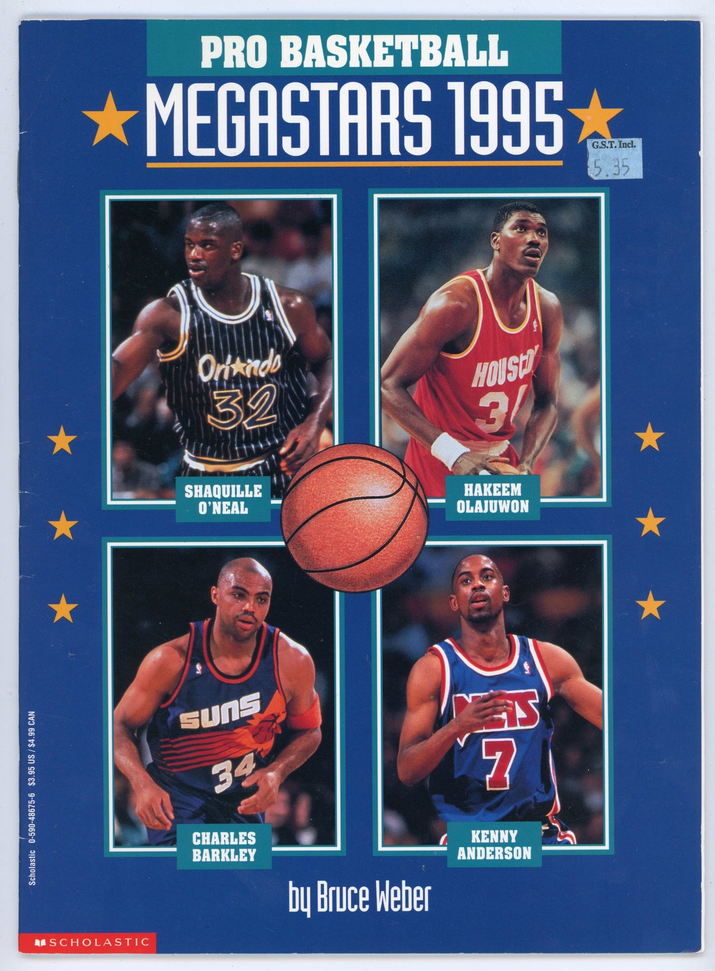 Scholastic Pro Basketball Megastars 1995 Vintage Book