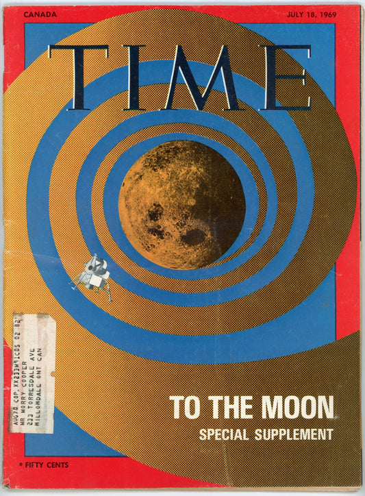 Time "To the Moon" Special Supplement Vintage Magazine (July 18, 1969)