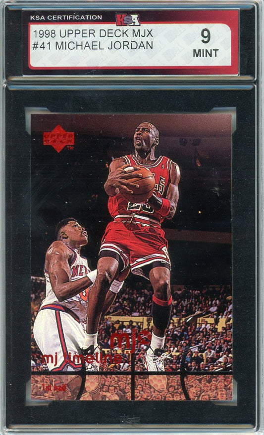 1998 Upper Deck MVP MJX Michael Jordan #41 Graded Card KSA 9