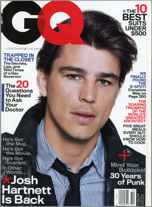 GQ Vintage Magazine (October 2006) Josh Hartnett Cover
