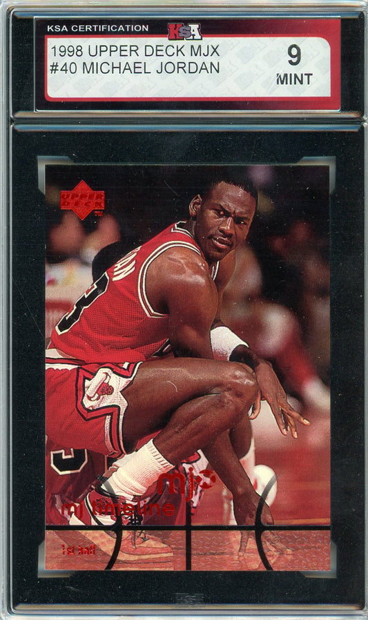 1998 Upper Deck MJX Michael Jordan #40 Graded Card KSA 9