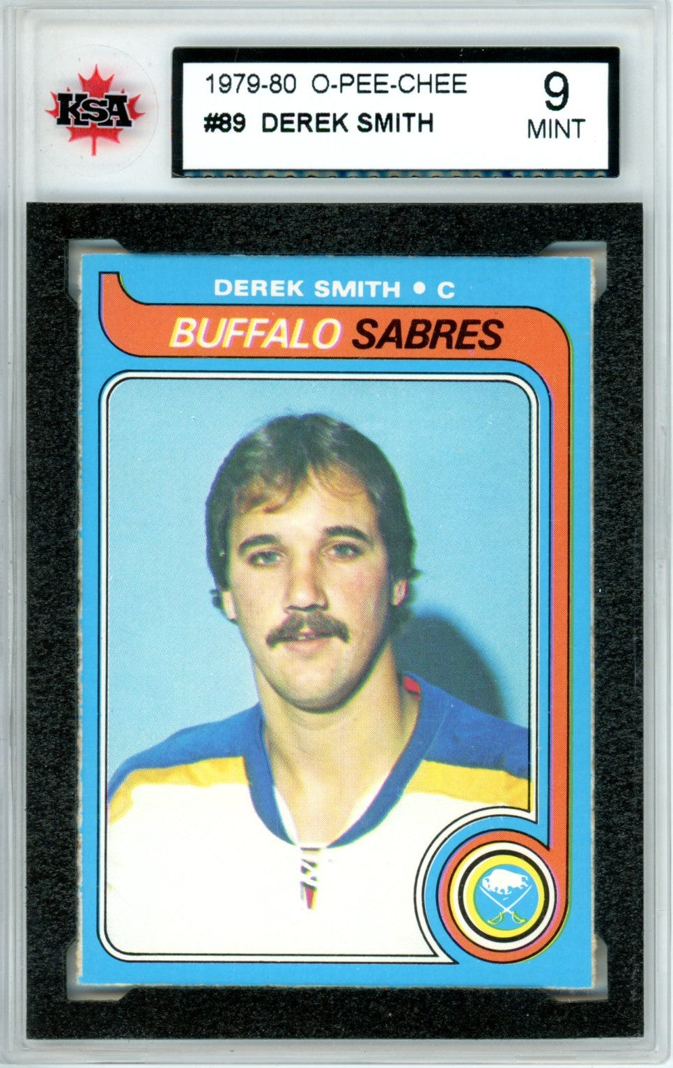 1979/80 OPC O-Pee-Chee Derek Smith #89 Graded Hockey Card KSA 9
