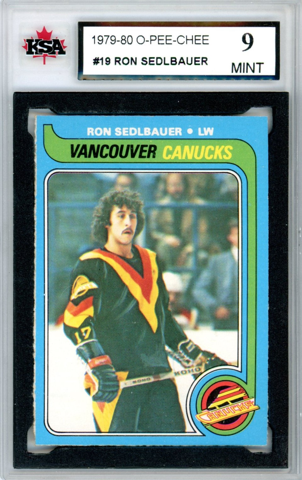 1979/80 OPC O-Pee-Chee Ron Sedlbauer #19 Graded Hockey Card KSA 9