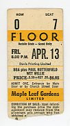 Beck, Bogert & Appice / Paul Butterfield / Wet Willie Vintage Concert Ticket Maple Leaf Gardens (Toronto, 1973)