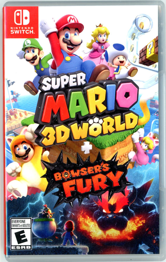 2021 Super Mario 3D World + Bowser's Fury Nintendo Switch Video Game Cartridge In Box