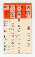 The Moody Blues Vintage Concert Ticket Maple Leaf Gardens (Toronto, 1978)