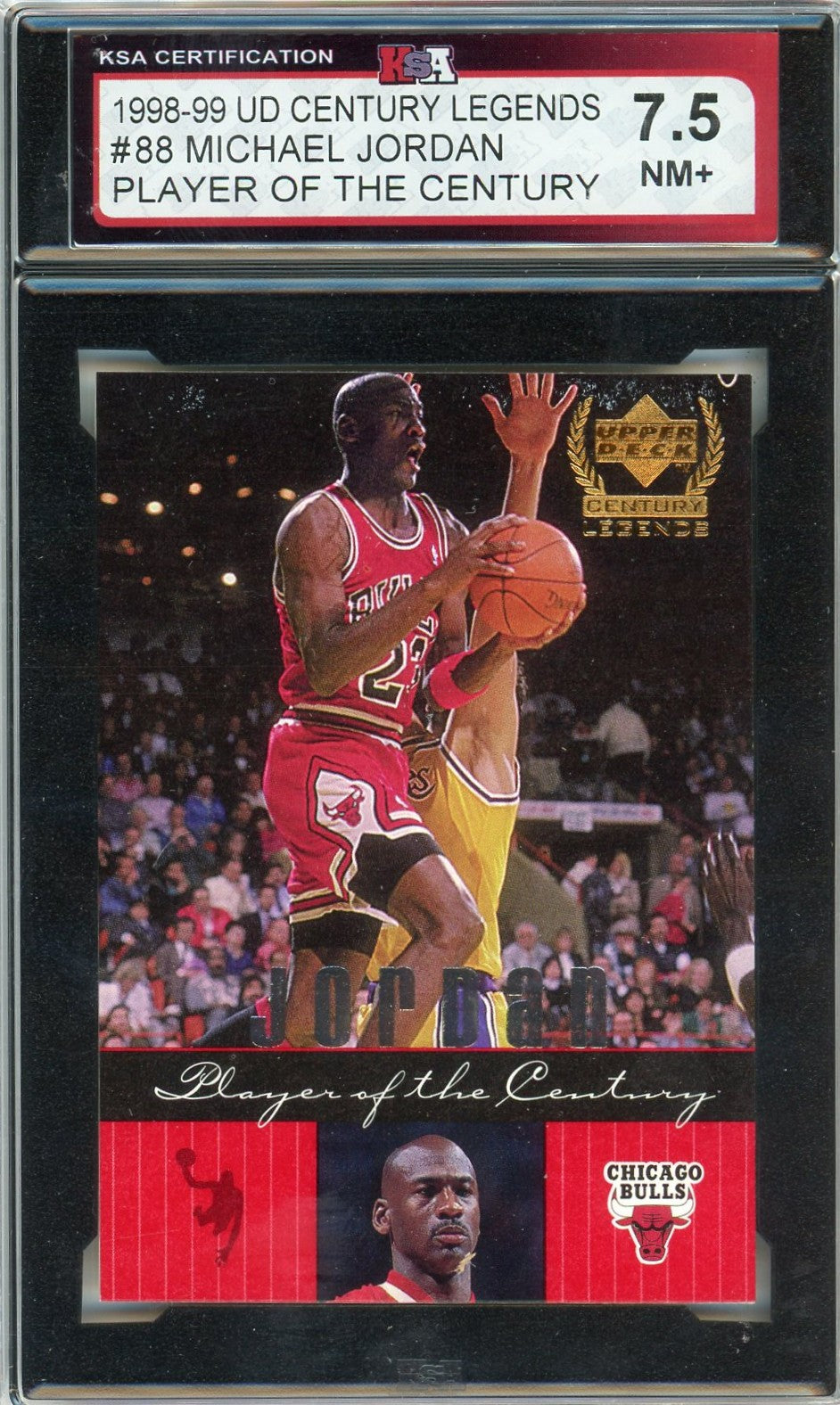 1998/99 UD Century Legends Michael Jordan Player of the Century #88 Graded Card KSA 7.5