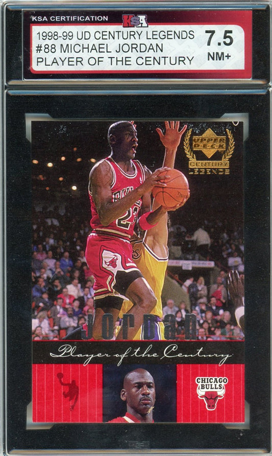 1998/99 UD Century Legends Michael Jordan Player of the Century #88 Graded Card KSA 7.5