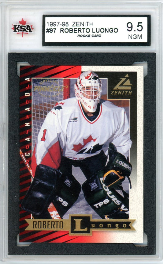 1997/98 Zenith Roberto Luongo #97 Graded Rookie Card KSA 9.5
