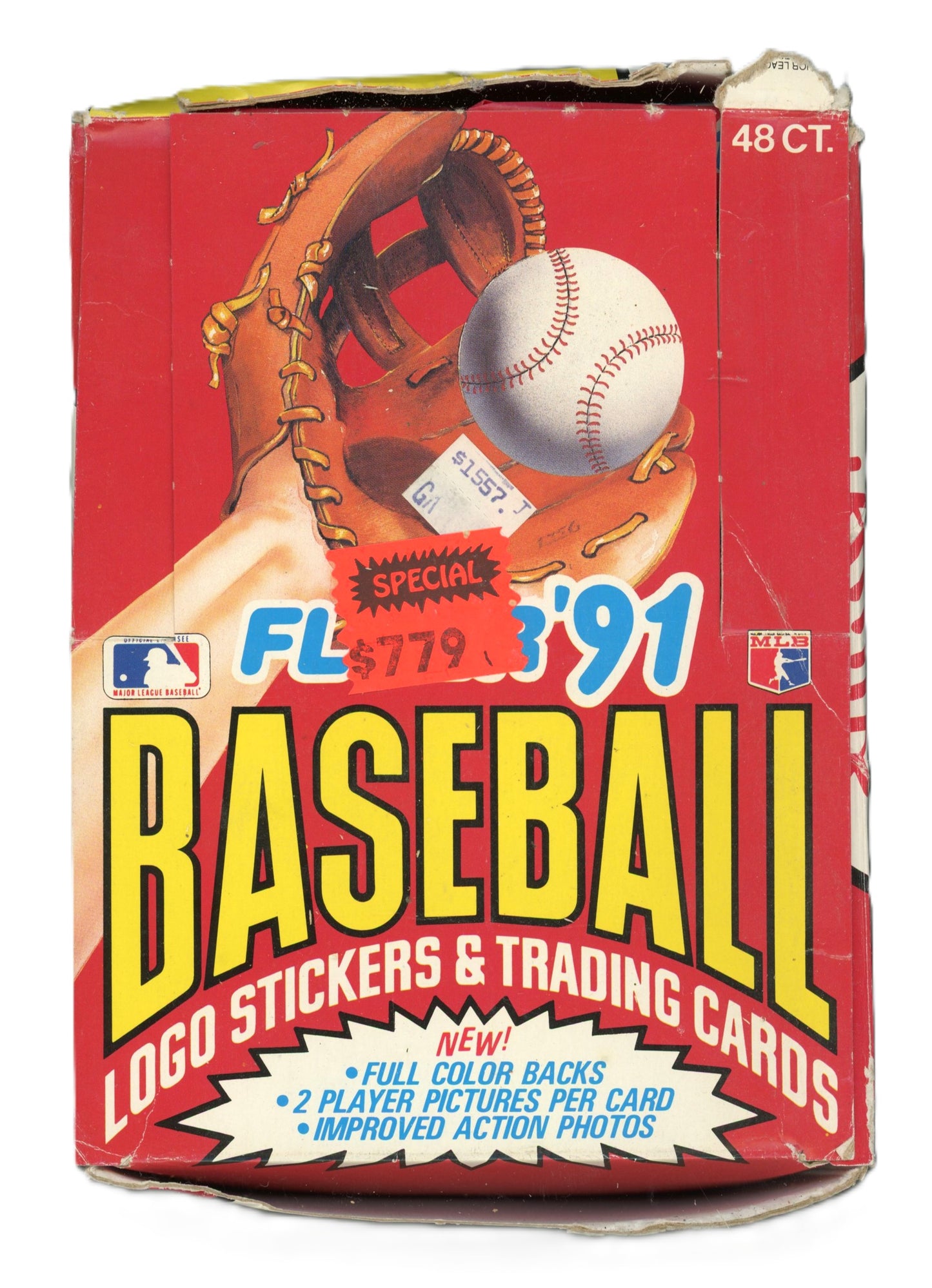 1991 Fleer MLB Baseball Card Wax Box (48 Packs) Canadian Pro-Visions