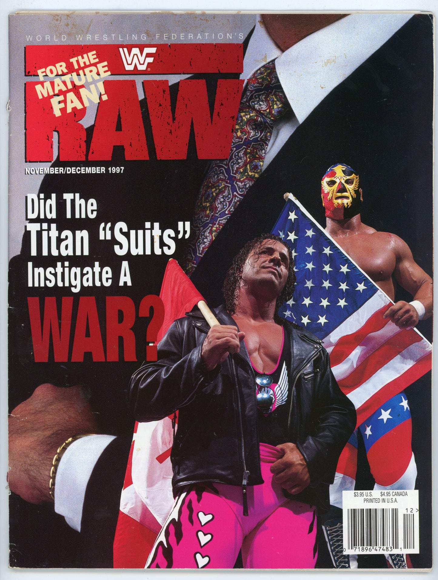 WWF WWE Raw Wrestling Magazine (November/December 1997) Bret Hart Cover