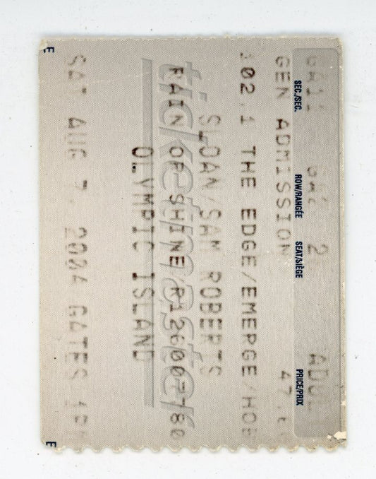 Sloan with Sam Roberts Vintage Concert Ticket Stub Olympic Island (Toronto, 2004)