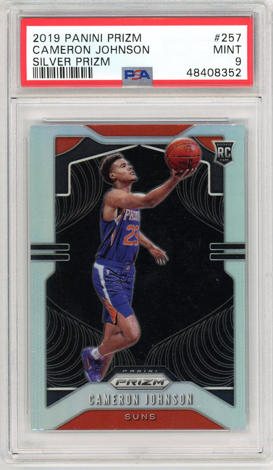 2019 Panini Prizm Cameron Johnson Graded Rookie Card #257 PSA 9