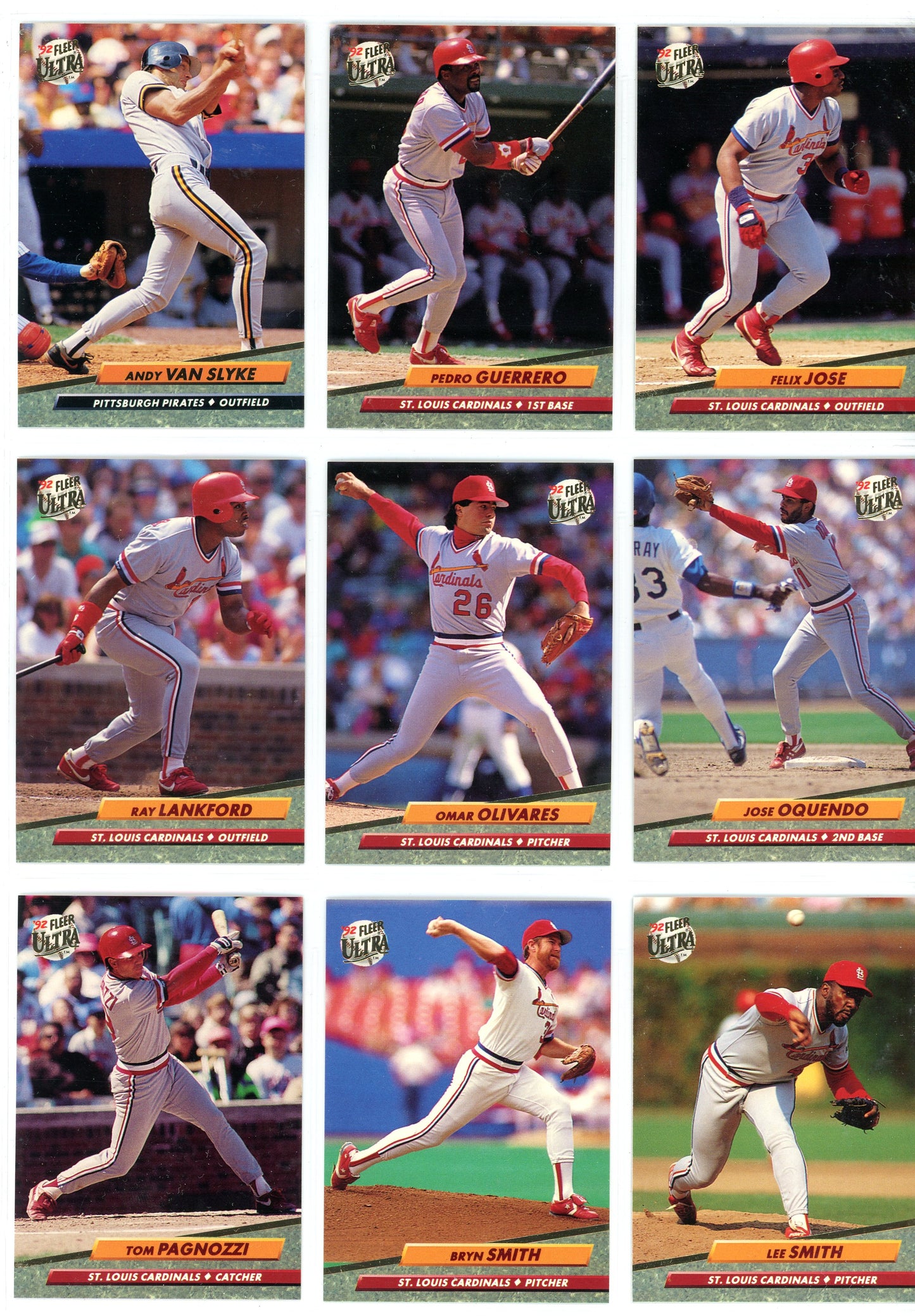 1992 Fleer Ultra MLB Baseball Card Complete Set (600 Cards)