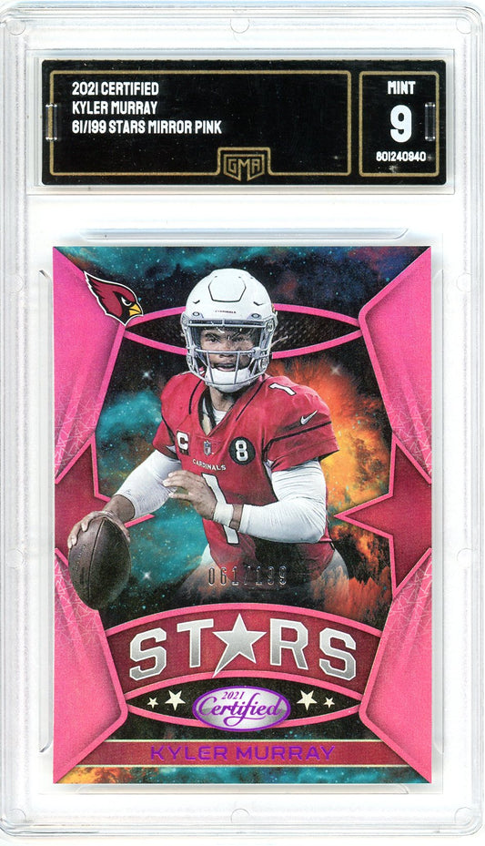 2021 Certified Kyler Murray Graded Football Card 61/199 GMA 9