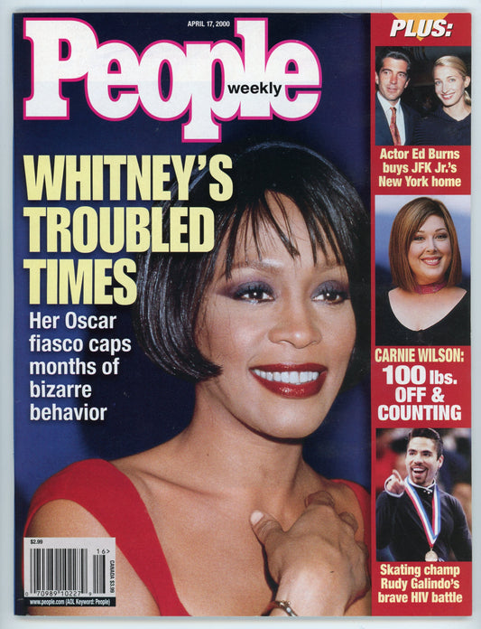People Weekly Vintage Magazine (April 17, 2000) VG Condition Whitney Houston