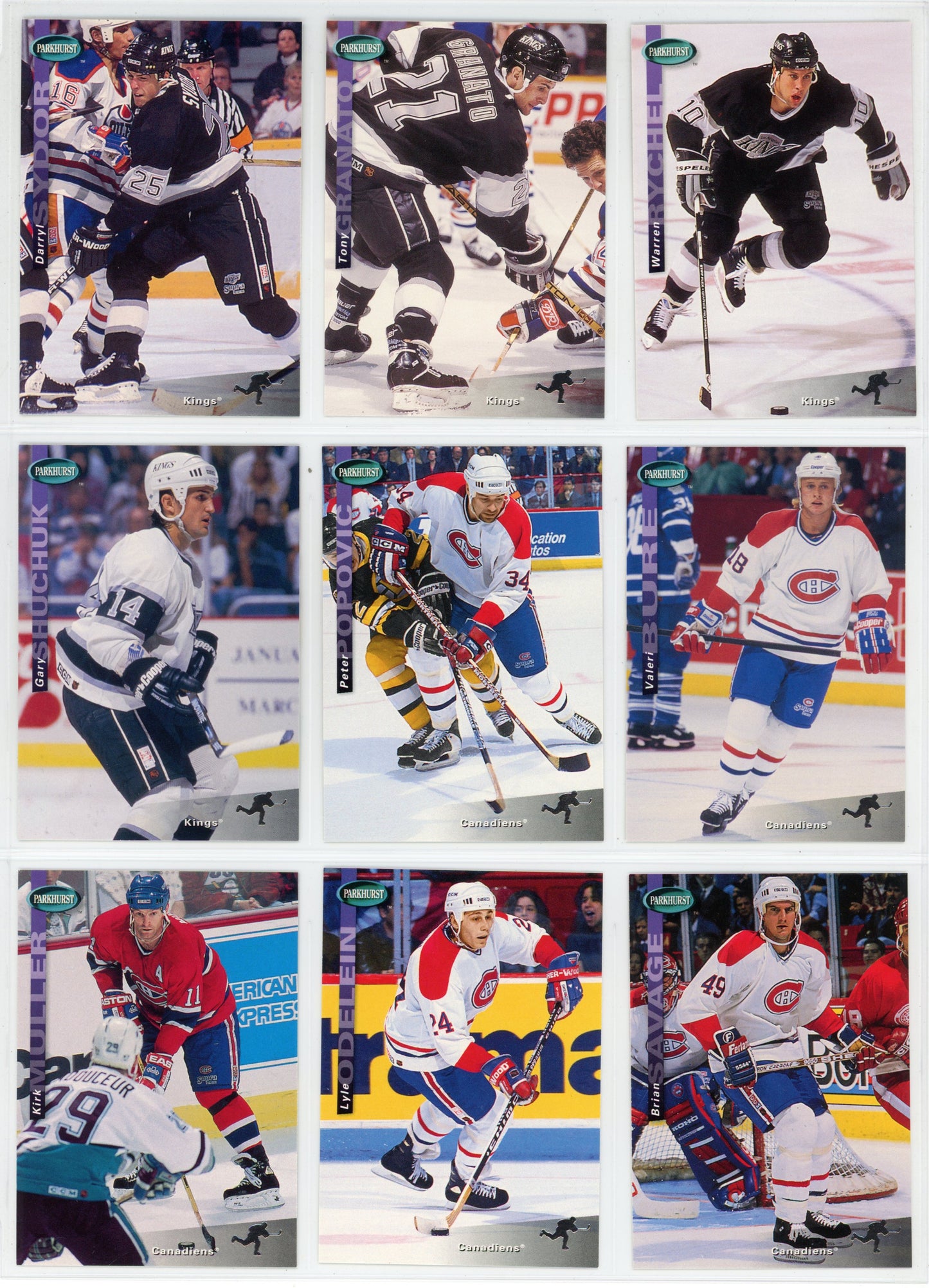 1994/95 Parkhurst SE NHL Hockey Card Complete Set (270 Cards)