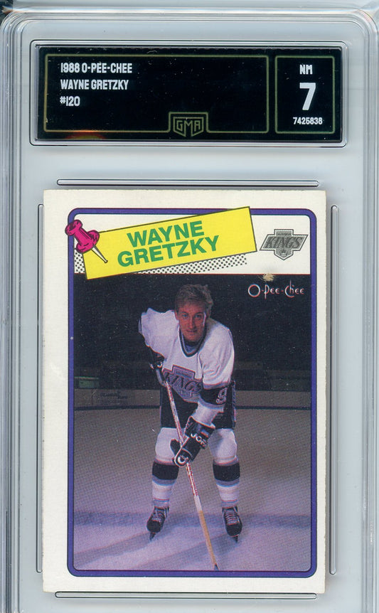 1988 O-Pee-Chee Wayne Gretzky #120 Graded Sports Card GMA 7