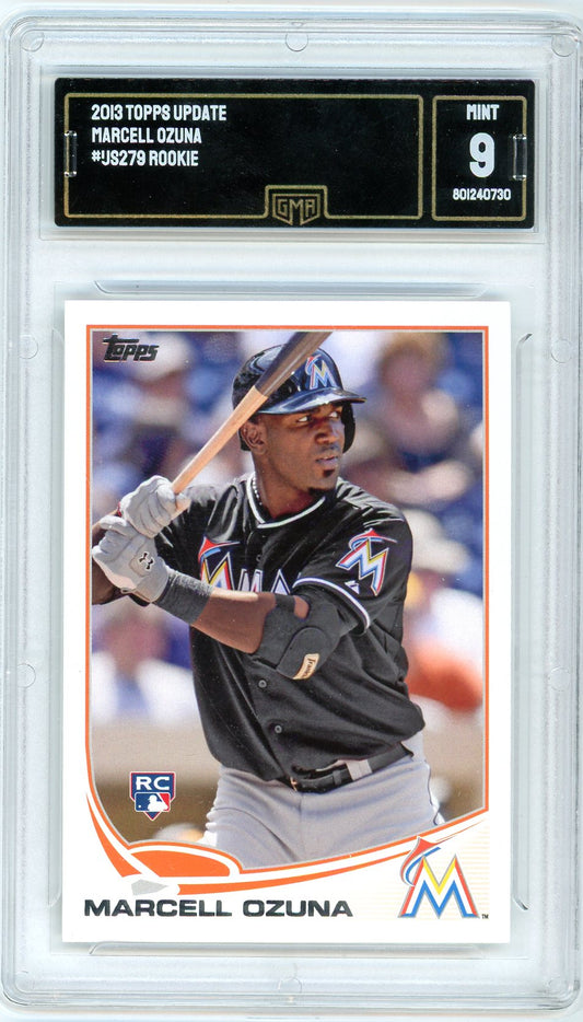 2013 Topps Update Marcell Ozuna Graded Rookie Card #US279 GMA 9